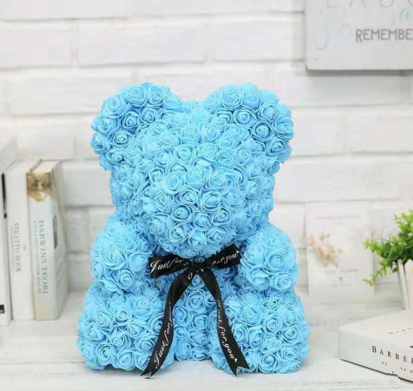 25Cm Cute Flower Rose Bear Handmade Valentines Day 2020 Gift