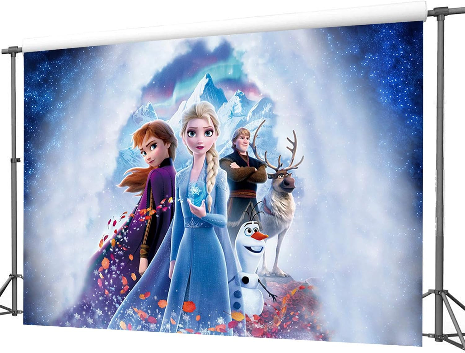 7X5Ft Frozen 2 Photography Vinyl Photo Background for Kids Birthday Party Backdrops Decoration